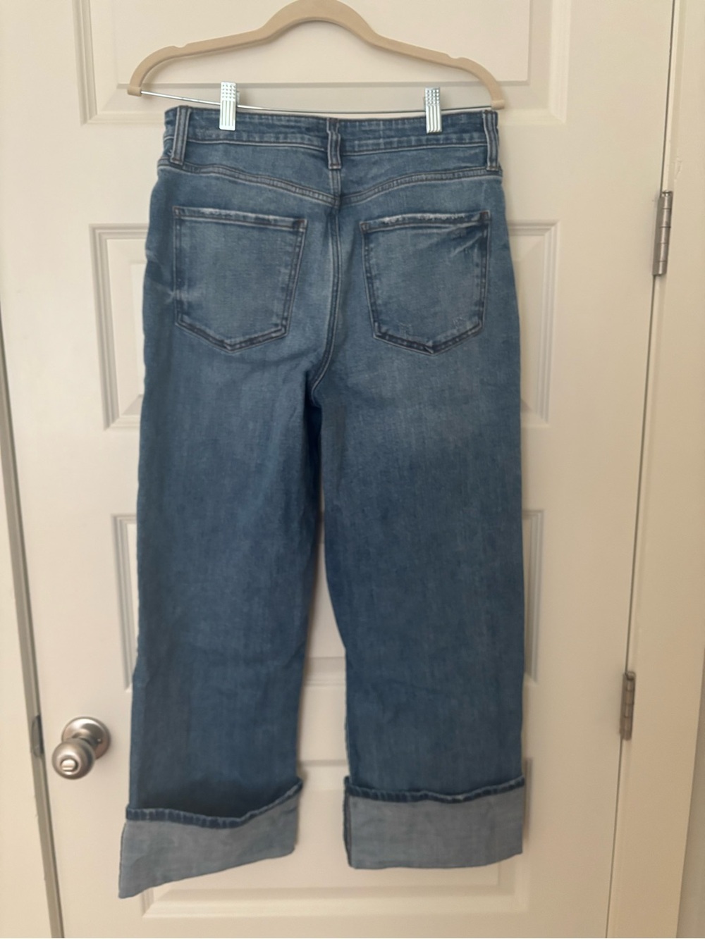 Kut from the Kloth Medium Blue Cropped Cuffed Jeans - Picture 3 of 6
